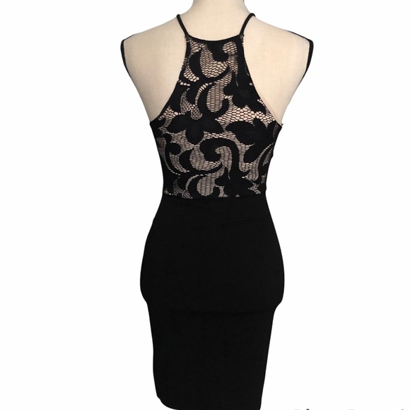 PAPAYA Halter Dress Lace Bodycon Sz S - Picture 2 of 10